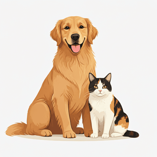 犬と猫のイラスト